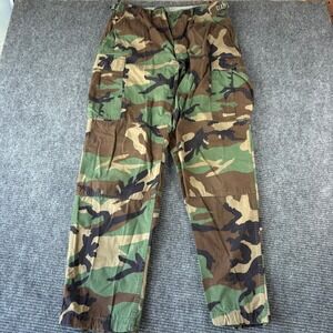 US Military Woodland Camo BDU Trousers Medium Long 8415-01-390-8946 Ripstop